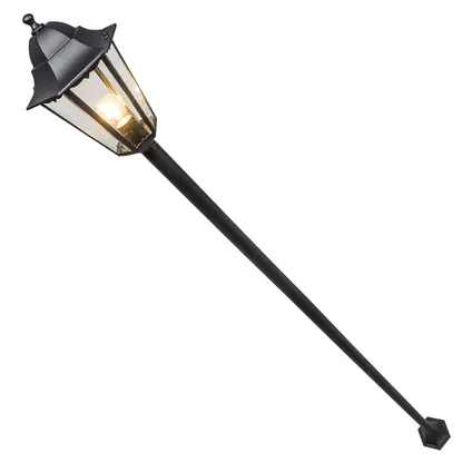 Klassieke staande buitenlamp zwart 170cm IP44 - New Orleans 1 2