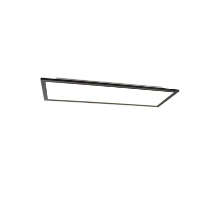 QAZQA Moderne plafondlamp zwart incl. LED 80 cm - Liv