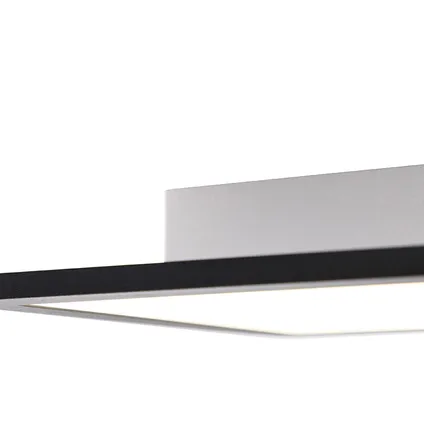 QAZQA Moderne plafondlamp zwart incl. LED 80 cm - Liv 6