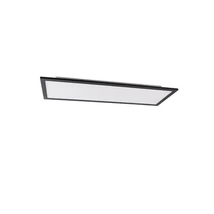 QAZQA Moderne plafondlamp zwart incl. LED 80 cm - Liv 10