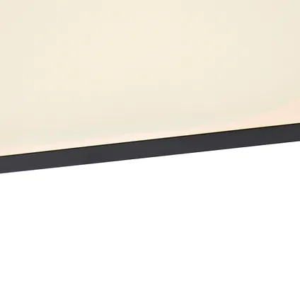 QAZQA Moderne plafondlamp zwart incl. LED 120 cm - Liv 3