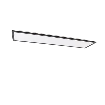 QAZQA Moderne plafondlamp zwart incl. LED 120 cm - Liv 10