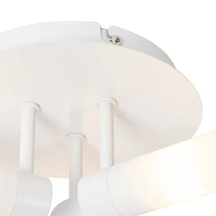 Plafonnier de salle de bain moderne blanc 3 lumières IP44 - Bath 5