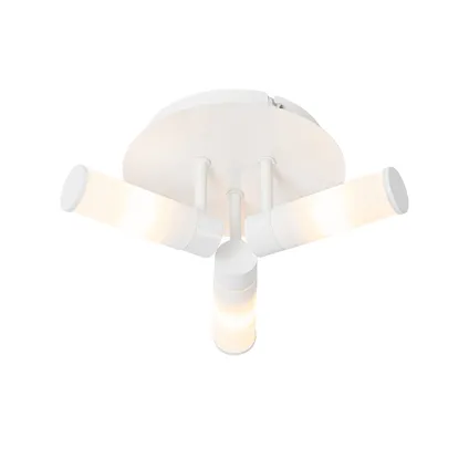 Plafonnier de salle de bain moderne blanc 3 lumières IP44 - Bath 6