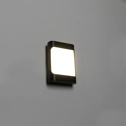 QAZQA Design buiten wandlamp zwart incl. LED IP44 met schemersensor - Khuvan 7