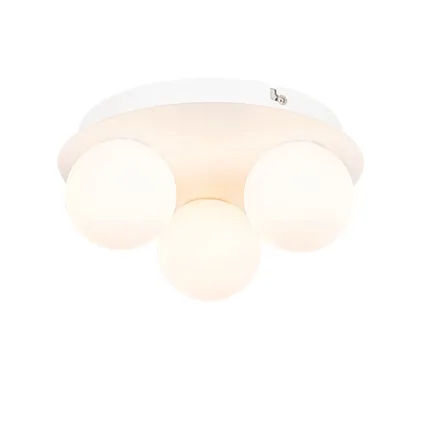 QAZQA Moderne badkamer plafondlamp wit 3-lichts - Cederic 7