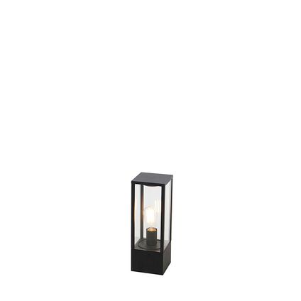 Lampe d'extérieur sur pied noire 40 cm avec piquet et passe-câble - Charlois QAZQA