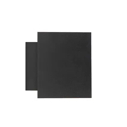 QAZQA Set de 2 appliques design carré noir et or - Sola 3
