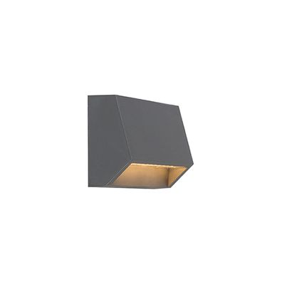 QAZQA Moderne buitenwandlamp donkergrijs incl. LED IP54 - Sandstone 1