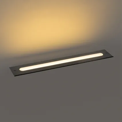 QAZQA Spot de sol moderne noir 50 cm avec LED IP65 - Eline 10