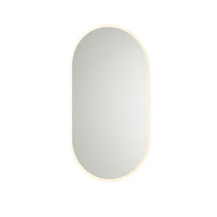 QAZQA Miroir de salle de bain moderne avec LED et variateur tactile - Bouwina