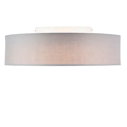 QAZQA Plafondlamp grijs 40 cm incl. LED - Drum LED 3