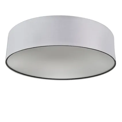 QAZQA Plafondlamp grijs 40 cm incl. LED - Drum LED 7