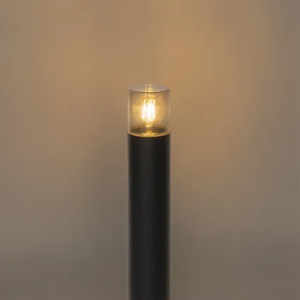 QAZQA Lampe d'extérieur sur pied noire avec abat-jour fumé 50 cm - Odense 9