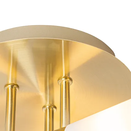 QAZQA Moderne badkamer plafondlamp messing 3-lichts IP44 - Bath 5