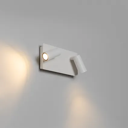 QAZQA Moderne buiten wandlamp wit incl. LED 2-lichts IP54 - Simon 9