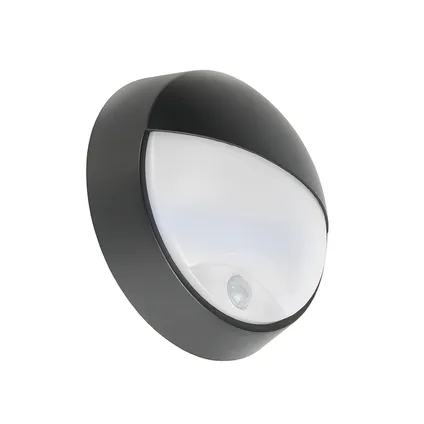 QAZQA Buitenwandlamp zwart incl. LED met bewegingssensor IP54 - Hortus 6
