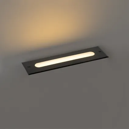 QAZQA Spot de sol moderne noir 30 cm avec LED IP65 - Eline 10