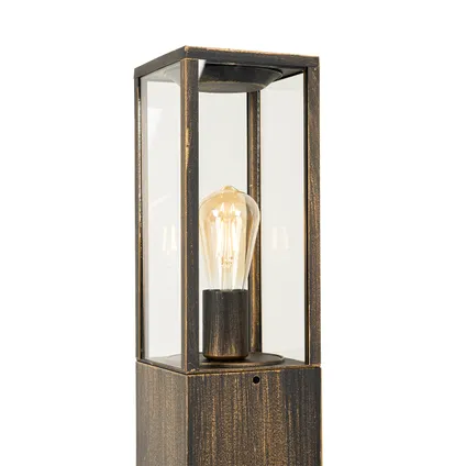 QAZQA Vintage staande buitenlamp antiek goud 80 cm IP44 - Charlois 2