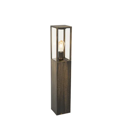 QAZQA Vintage staande buitenlamp antiek goud 80 cm IP44 - Charlois 7