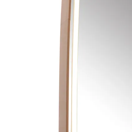 QAZQA Miroir de salle de bain or rose avec LED et variateur tactile - Geraldien 2