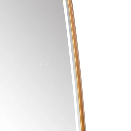 QAZQA Miroir de salle de bain or rose avec LED et variateur tactile - Geraldien 6