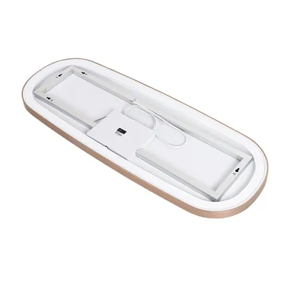 QAZQA Miroir de salle de bain or rose avec LED et variateur tactile - Geraldien 10