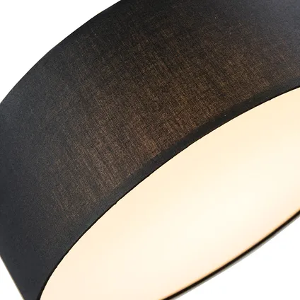 QAZQA Plafondlamp zwart 30 cm incl. LED - Drum LED 3