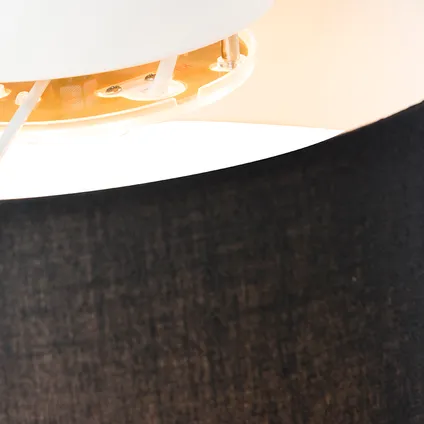 QAZQA Plafondlamp zwart 30 cm incl. LED - Drum LED 5