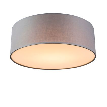 QAZQA Plafondlamp grijs 30 cm incl. LED - Drum LED