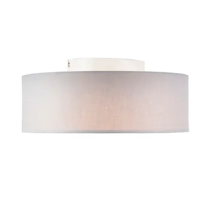 QAZQA Plafondlamp grijs 30 cm incl. LED - Drum LED 3