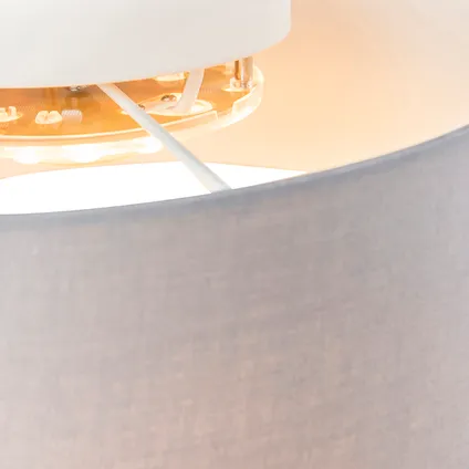 QAZQA Plafondlamp grijs 30 cm incl. LED - Drum LED 6