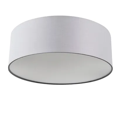 QAZQA Plafondlamp grijs 30 cm incl. LED - Drum LED 7