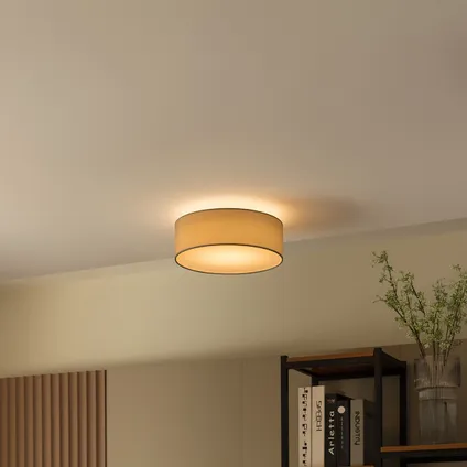 QAZQA Plafondlamp wit 30 cm incl. LED - Drum LED 7