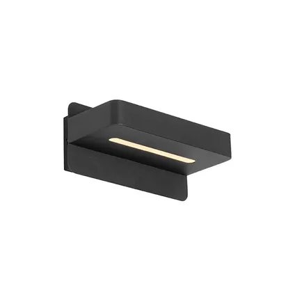 QAZQA Moderne wandlamp zwart incl. LED met USB - Ted 2