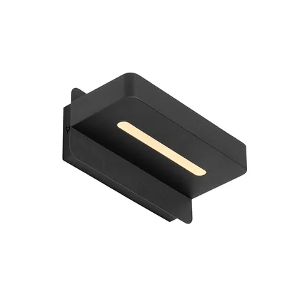 QAZQA Moderne wandlamp zwart incl. LED met USB - Ted 10