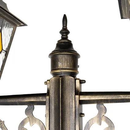 QAZQA Vintage buiten lantaarn antiek goud 240 cm 2-lichts - Antigua 9