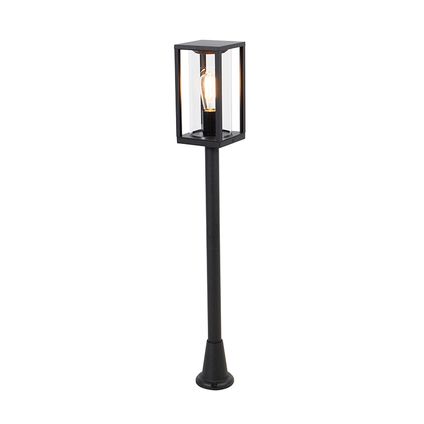 Lampe d'extérieur sur pied noire 100 cm avec piquet et passe-câble - Charlois QAZQA