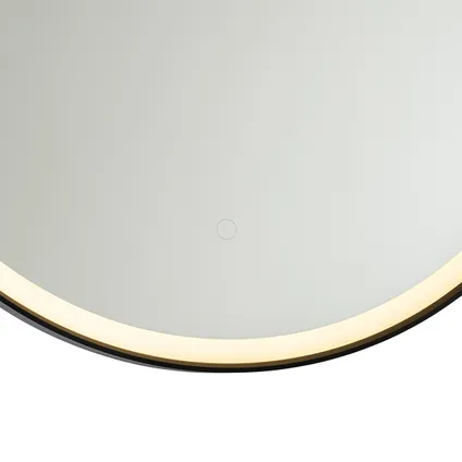 QAZQA Miroir de salle de bain noir 70 cm avec LED avec variateur tactile - Miral 3