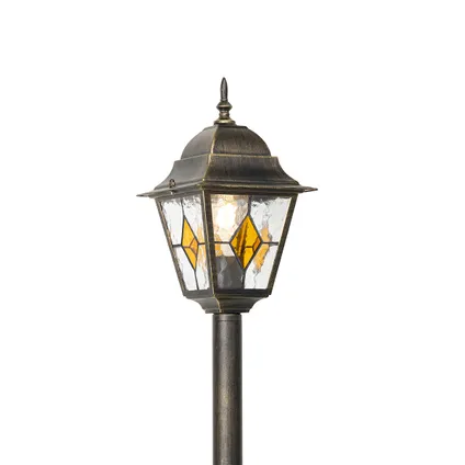 QAZQA Vintage buiten lantaarn antiek goud 120 cm - Antigua 3