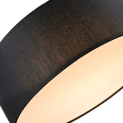 QAZQA Plafondlamp zwart 40 cm incl. LED - Drum LED 5