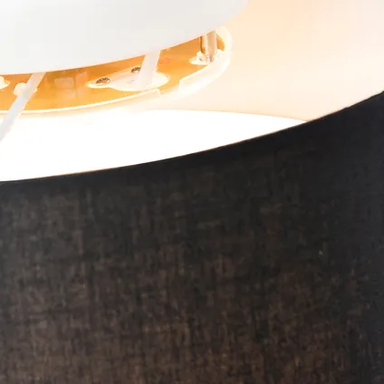 QAZQA Plafondlamp zwart 40 cm incl. LED - Drum LED 6