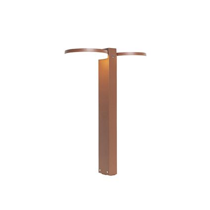 Lampe d'extérieur sur pied brun rouille 50 cm avec LED 2 lumières IP44 - Esmee QAZQA