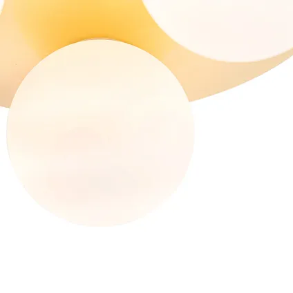 QAZQA Moderne badkamer plafondlamp messing 3-lichts - Cederic 5