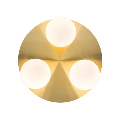 QAZQA Moderne badkamer plafondlamp messing 3-lichts - Cederic 9