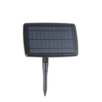 QAZQA Lot de 4 spots sur piquet noir avec LED IP65 solaire rechargeable - Garly 2