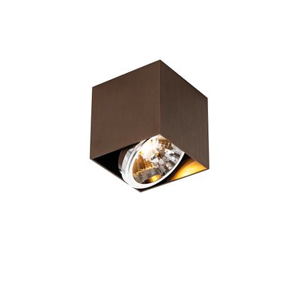 QAZQA Design spot donkerbrons vierkant draai en kantelbaar - Box