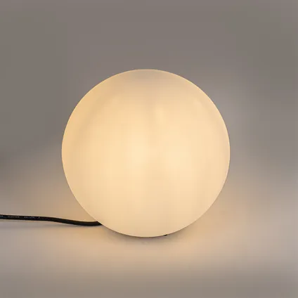 QAZQA Moderne buitenlamp wit 25 cm IP65 - Nura 9
