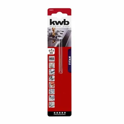kwb 238610 Metaal-spiraalboor 1 mm 1 stuk(s) 2