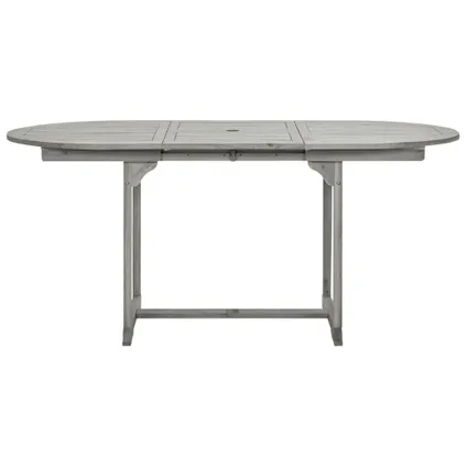 vidaXL Table à dîner de jardin (120-170)x80x75 cm Bois d'acacia 5